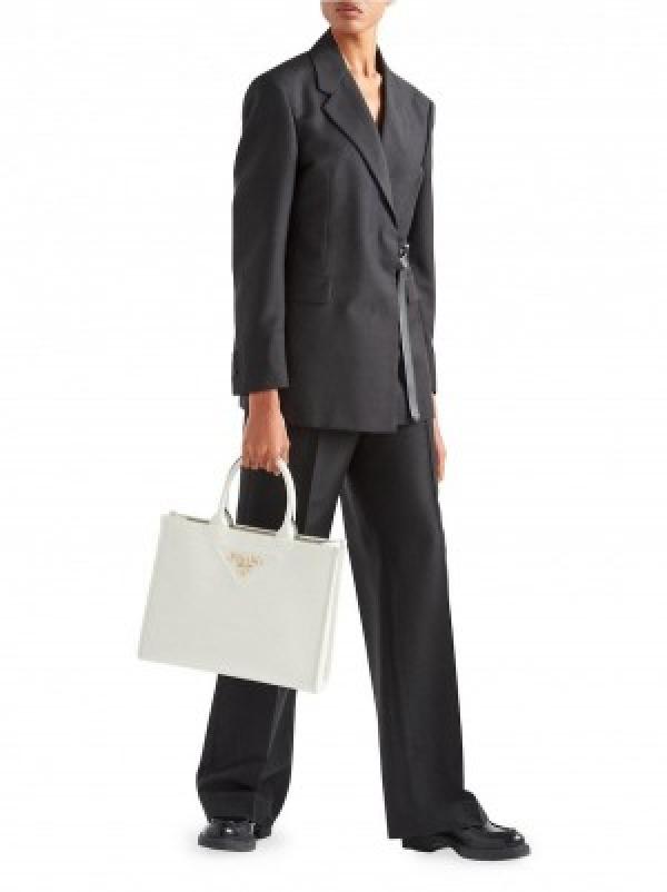 Prada Leather Symbole Tote Bag With Dust Cover