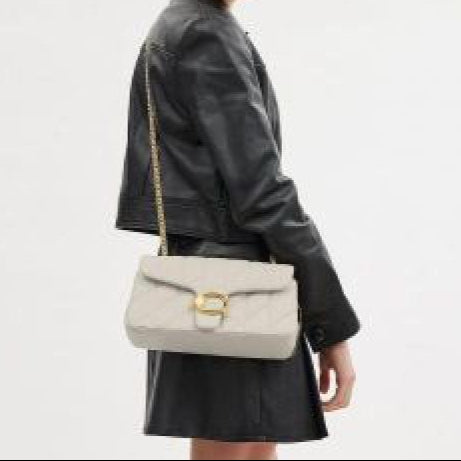 Coach Tabby Quilted Leather Shoulder Bag With Box, Dust Bag & Bill