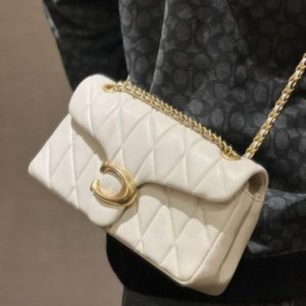 Coach Tabby Quilted Leather Shoulder Bag With Box, Dust Bag & Bill