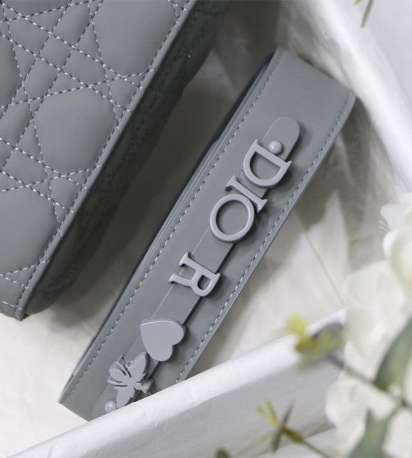 Dior Lady My D-Lite E Premium Quality With OG Box & Dust Bag (Matt Grey)