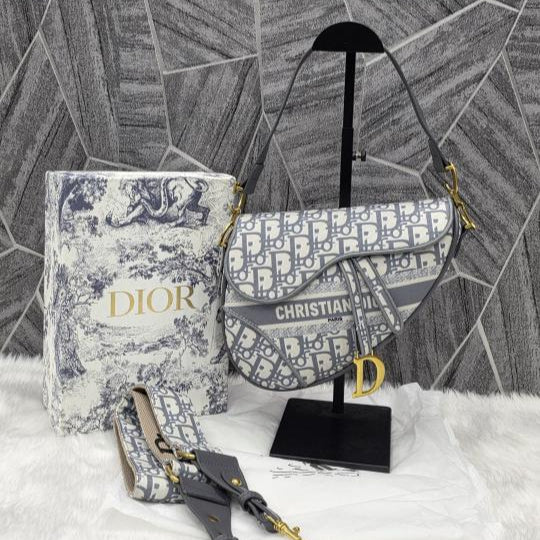 Dior Saddle Gray Colour Premium Quality With Box