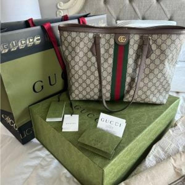 Gucci Ophidia Tote Bag With OG Box (Large) - GG Fabric